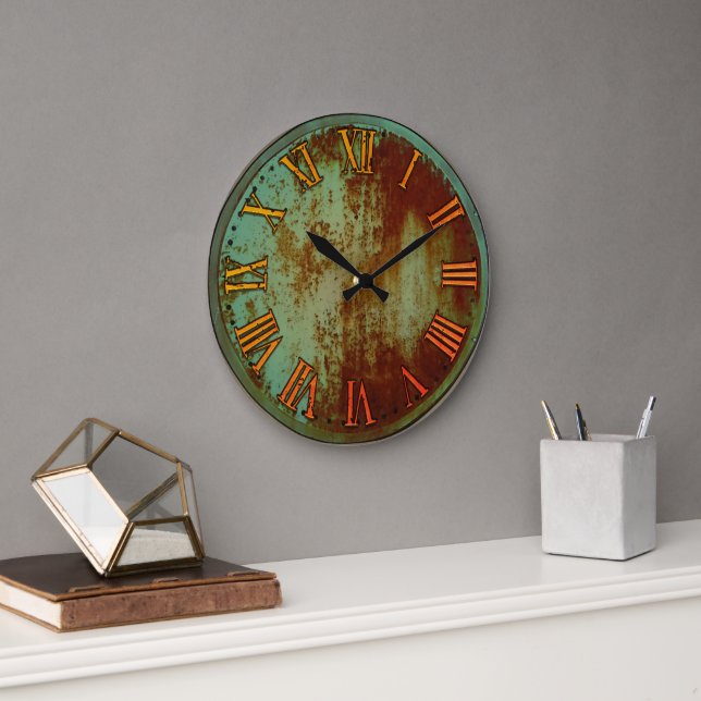 Relógio Grande Rusty Old Clock (Escritório)