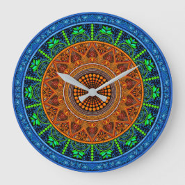 Relógio Grande Sacred Geometry Mandala Clock