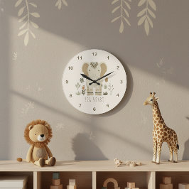 Relógio Grande Safari Portrait Elephant Ivory ID1264