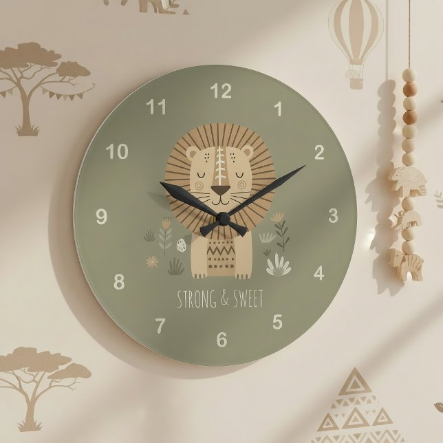 Relógio Grande Safari Portrait Lion ID1264 (Criador carregado)