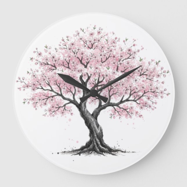 Relógio Grande Sakura Tree Clock (Frente)