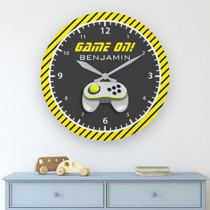 Relógio Grande Sala de crianças controladoras de videogame amare