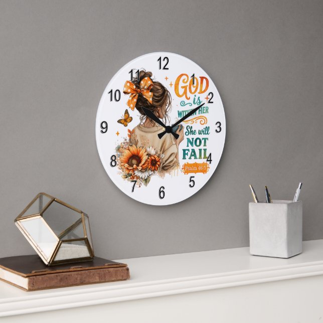 Relógio Grande Salmo 46:5... (Escritório)