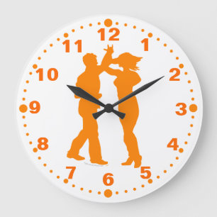 Relógio Grande Salsa Latin Dance Wall Clock Com Minutos