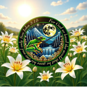 Relógio Grande Saltos De Sapo John 3:16 Em Perfeição Rústica