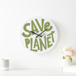 Relógio Grande Salve o Planeta Eco Design