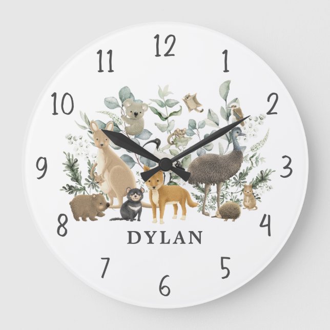 Relógio Grande Sanduíche Whimsical australiano (Frente)