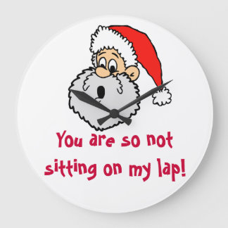 Relógio Grande Santa Claus Lap Piada Não Sentada Lá