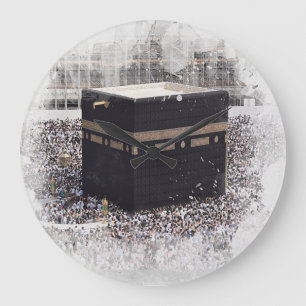 Relógio Grande Santo Kaaba, Masjid Al Haram, ilustração da aqua