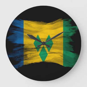 Relógio Grande Santo Vincent e bandeira das Granadinas