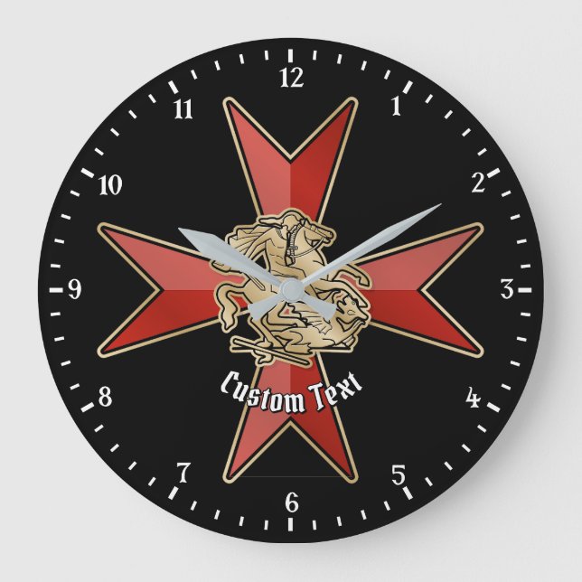Relógio Grande São Jorge sobre a Cruz de Malta (Frente)