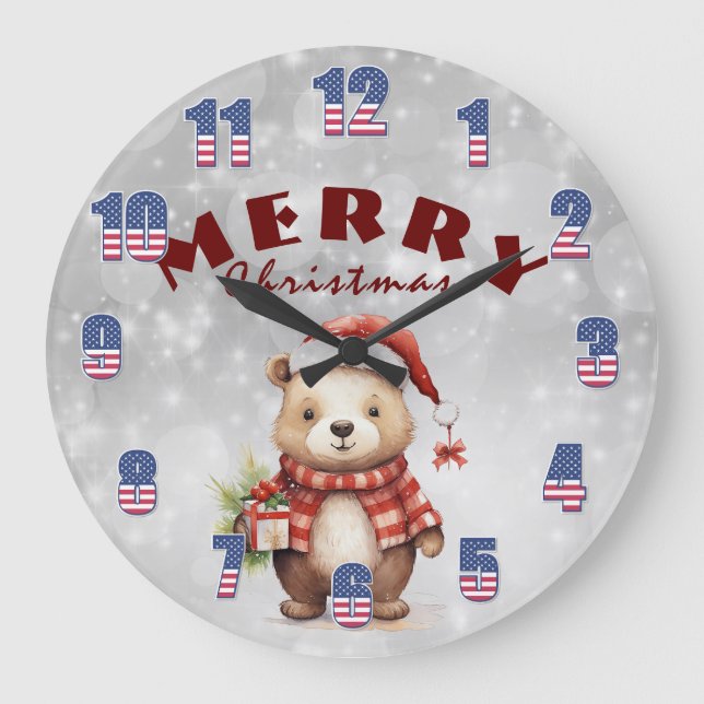 Relógio Grande Saudação de Natal (Frente)