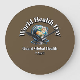 Relógio Grande Saúde Global da guarda. Dia Mundial da Saúde.