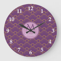 Scallop Oriente cor-de-rosa Dourado roxo de