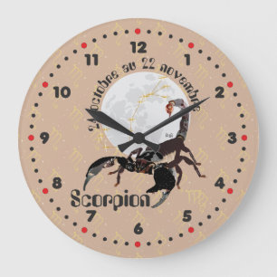 Relógio Grande Scorpion 24 22 Horloge octobre au novembre