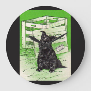 Relógio Grande Scottie dog por entrega especial