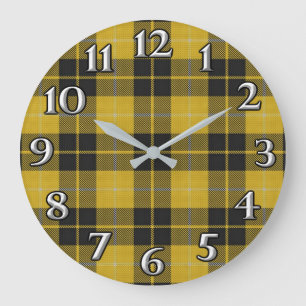 Relógio Grande Scottish Time Accents Clan Barclay Tartan