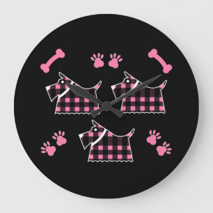 Relógio Grande Scotty Terrier Dogs Cute Engraçado Terriers Breed