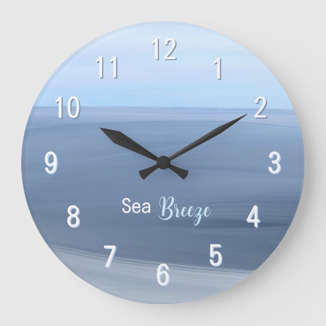Relógio Grande Sea Breeze – Calm Blue Ocean (Frente)