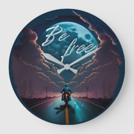 Relógio Grande Seja livre | Motociclismo de lua