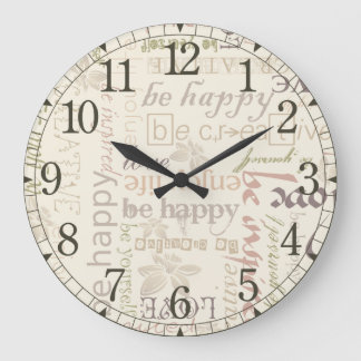 Relógio Grande Seja vintage novamente Wall Clock