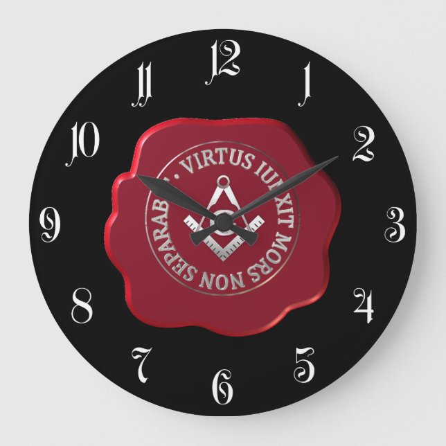 Relógio Grande Selo de cera másico (Frente)