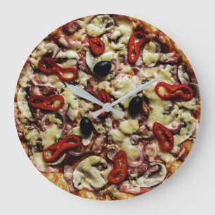 Relógio Grande Sempre é hora de diversão de pizza