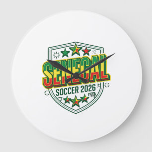 Relógio Grande Senegal Futebol 2026 Futebol Negrito Tipografia Pa
