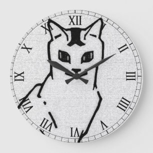 Relógio Grande Sentado gato por Julie de Graag