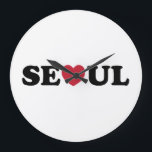 Relógio Grande Seoul Love Heart<br><div class="desc">Seoul Love Heart

A Globe Trotters é especializada em imagens idiossincráticas de todo o mundo. Aqui você encontrará Cartões de Saudação,  Cartões Postais,  Posters,  Mouséads e muito mais.</div>