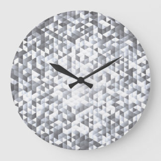Relógio Grande Sequências de Prata: Fundo Mosaico Brilhante