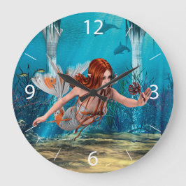 Relógio Grande Sereia e lírio de mar