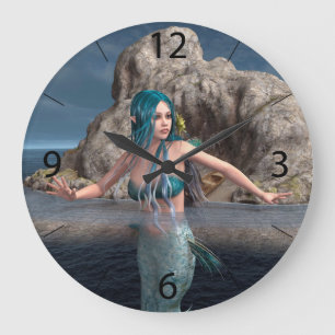 Relógio Grande Sereia Ultramarina