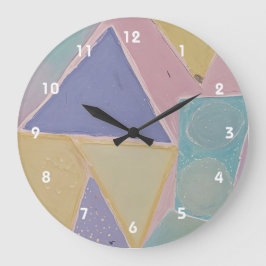 Relógio Grande Serene Abstracts: A Pastel Dream