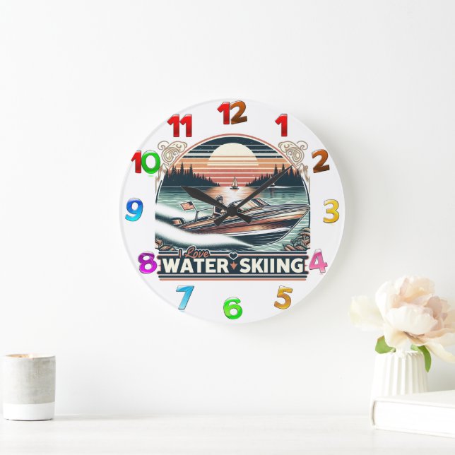 Relógio Grande Serenidade à vela: Barco à direção do homem em tod (Lar)