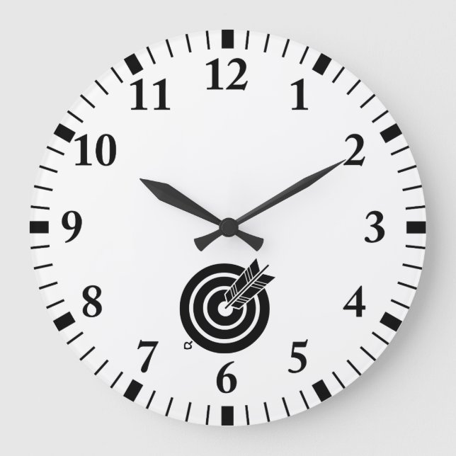 Relógio Grande Seta atinge um alvo redondo (Frente)
