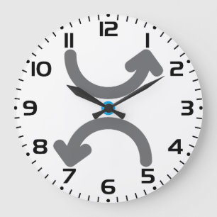 Relógio Grande Setas Curvas Abstratas Trocam Fluxo Simbólico