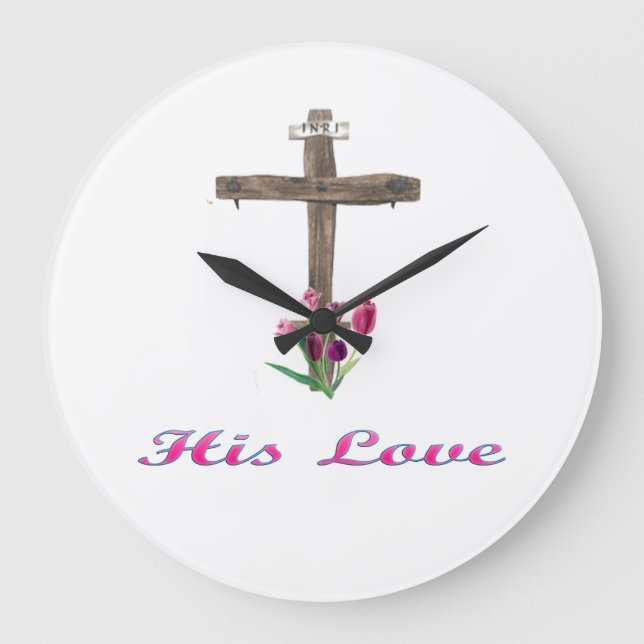 Relógio Grande Seu Amor Jesus (Frente)