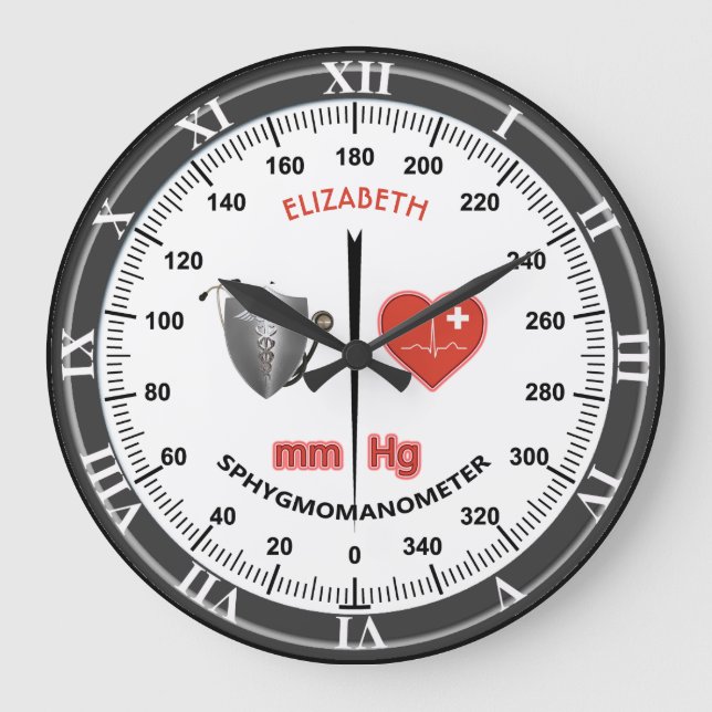 Relógio Grande Sfigmomanômetro Para Médico (Frente)