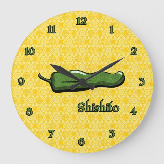 Relógio Grande Shishito Chili Pepper Clock (Frente)