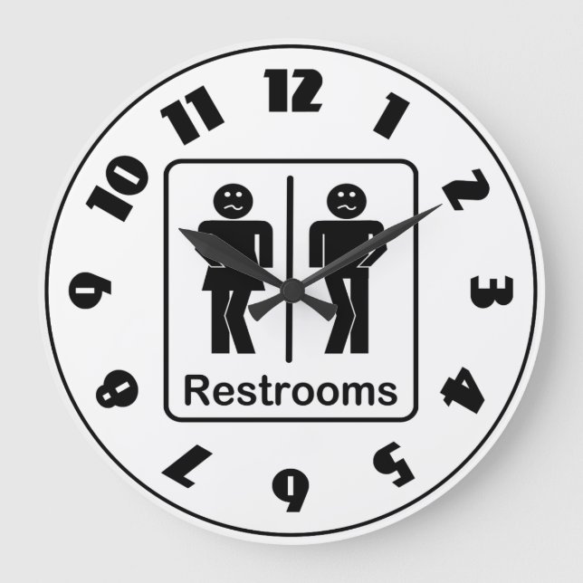 Relógio Grande Sign Clock do Restroom (Frente)