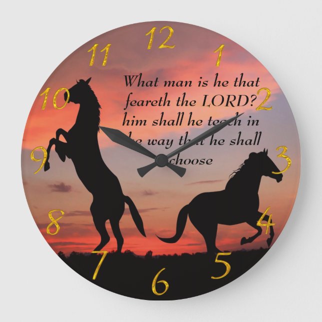 Relógio Grande Silhueta Black Stallone (Frente)