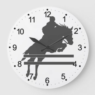 Relógio Grande Silhueta de cavalo salpicante - Escolha a cor de f