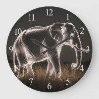 Silhueta de elefante luminoso