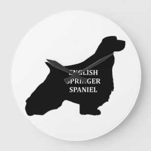 Relógio Grande silhueta de nome do spaniel de goleado inglês
