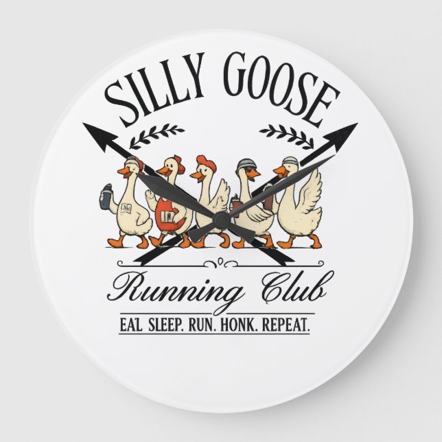 Relógio Grande Silly Goose Runner (Frente)