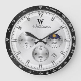 Relógio Grande Silver Racing Dial Luxury Chronograph
