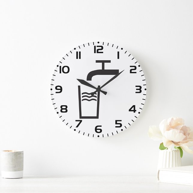 Relógio Grande Símbolo de água da torneira (Criador carregado)