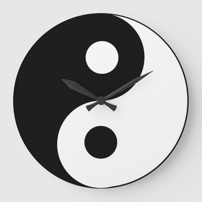 Relógio Grande Símbolo de Ying Yang (Frente)