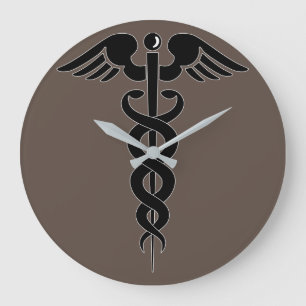 Relógio Grande símbolo médico-caducius-logótipo médico-médic